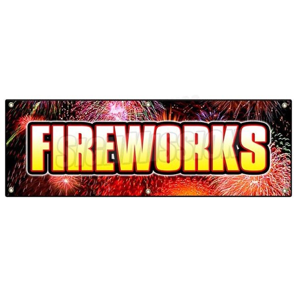 Signmission FIREWORKS I BANNER SIGN stand firework store July 4th firecracker fourth B-72 Fireworks1 - main